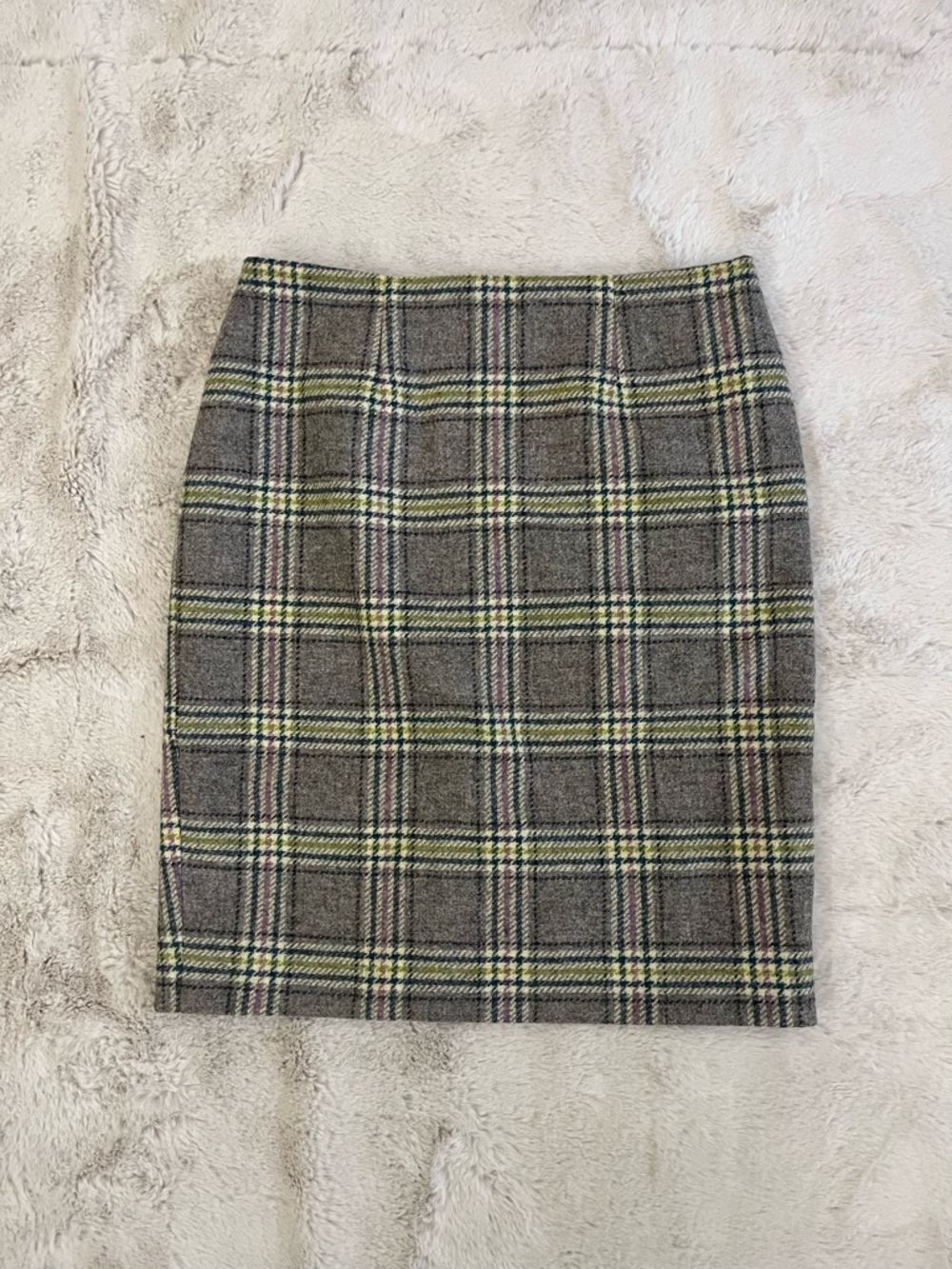 Boden British Tweed by MOON Wool Plaid Pencil Skirt 8 Academia Heritage Preppy